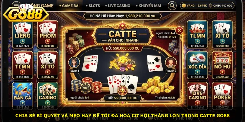 Chia sẻ bí quyết và mẹo hay để tối đa hóa cơ hội thắng lớn trong Catte Go88
