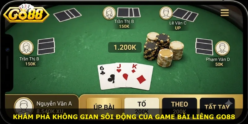 Khám phá không gian sôi động của game bài liêng Go88