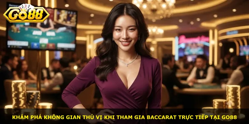 Khám phá không gian thú vị khi tham gia Baccarat trực tiếp tại Go88