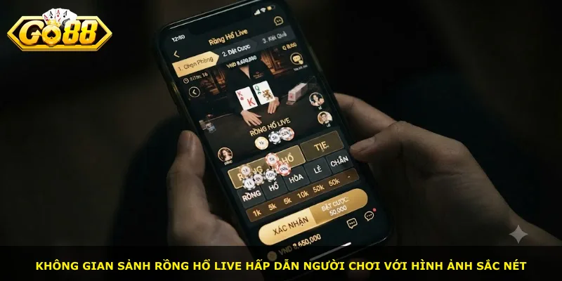 Không gian sảnh Rồng Hổ Live hấp dẫn người chơi với hình ảnh sắc nét