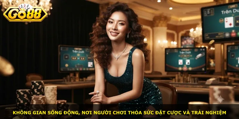 Không gian sống động, nơi người chơi thỏa sức đặt cược và trải nghiệm