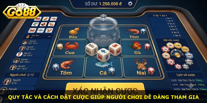 Quy tắc và cách đặt cược giúp người chơi dễ dàng tham gia