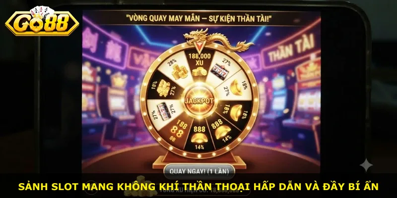 Sảnh slot mang không khí thần thoại hấp dẫn và đầy bí ẩn
