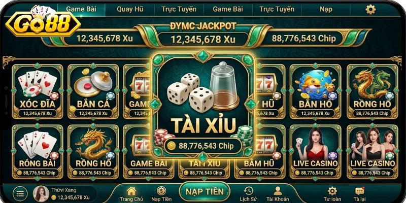 Tài Xỉu Md5 Go88 Trải Nghiệm Cược Hấp Dẫn, Thưởng Lớn Mỗi Ngày