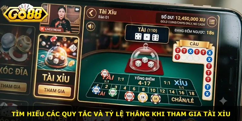 Tìm hiểu các quy tắc và tỷ lệ thắng khi tham gia Tài Xỉu